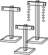 plastic earring stands